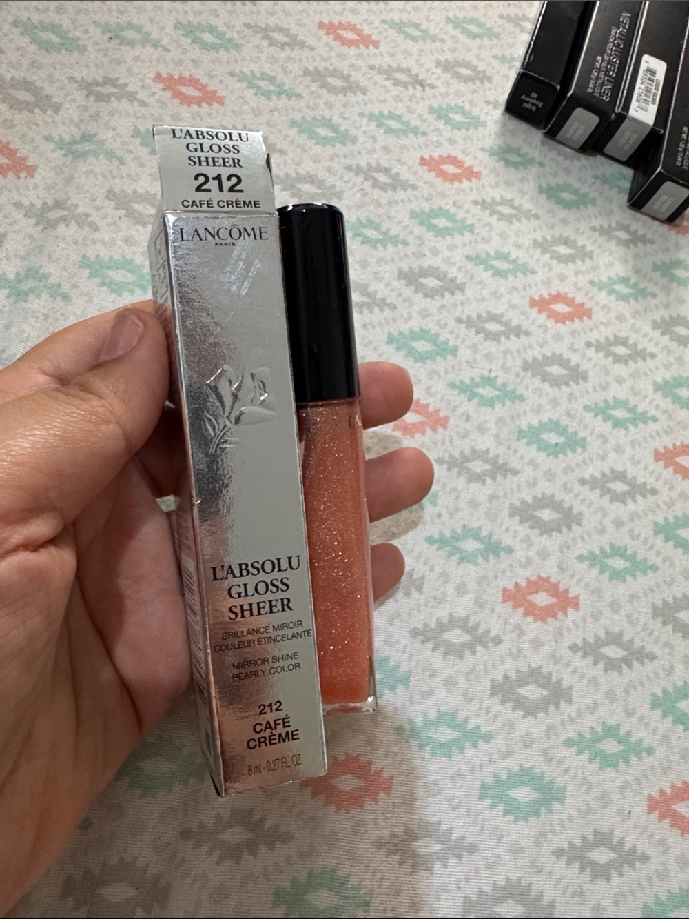 L'Absolu Gloss Sheer 212 Café Crème Lip Gloss - Sheer Peach Shimmer